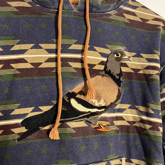 Vintage Staple Pigeon Rugged Outdoor Hoodie Mens Medium Renown Pigeon Brand NYC - Picture 2 of 6